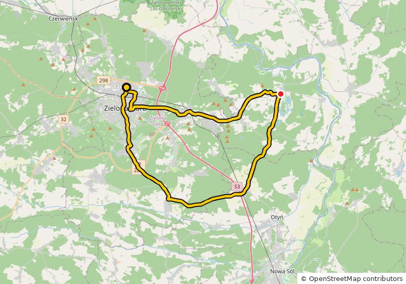 Mapa trasy: Szlakiem winnic